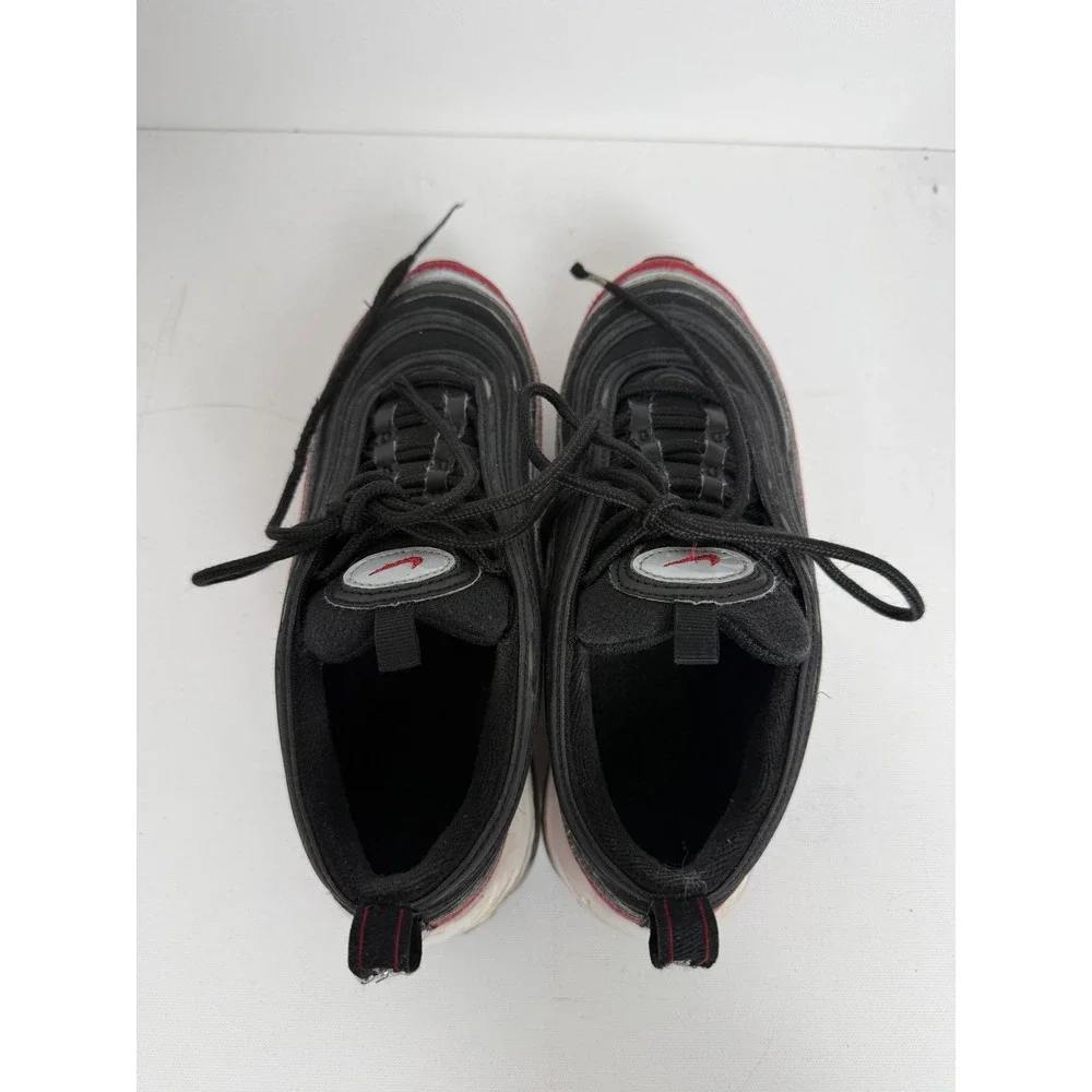 Nike Air Max 97 GS Sneakers Black Red Silver Athletic Running Shoes FB3245-001